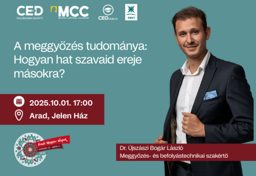 CEDukáció Roadshow - A meggyőzés tudománya: Hogyan hat szavaid ereje másokra?
